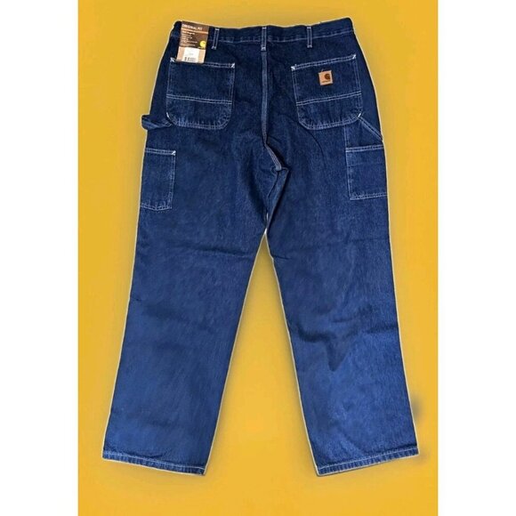 Carhartt Work Dungaree Jeans Mens 38x32 Original Fit New NWT CR50 Work - Picture 2 of 6